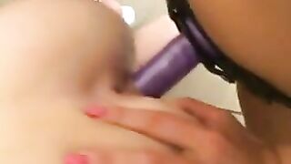 Her first lesbian kiss licking juicy pussy masturbating