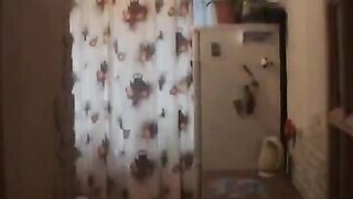 Amateur Lesbians kitchen sex