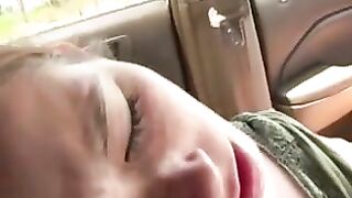 Pussy licking while driving