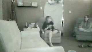 Hidden Lesbians masturbate then play with each other