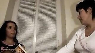 Older woman teaching a girl...F70