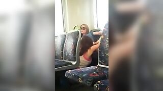 Spying on Lesbians in Public Train. 
