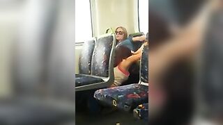 Spying on Lesbians in Public Train. 
