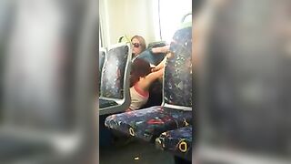 Spying on Lesbians in Public Train. 