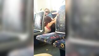 Spying on Lesbians in Public Train. 