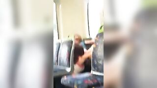 Spying on Lesbians in Public Train. 