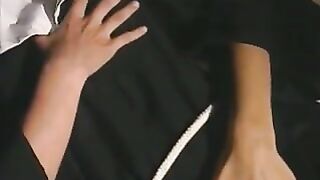 nun rubs one out