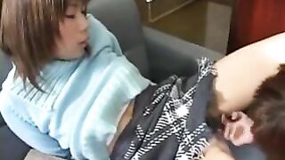 Japanese girl gets 'serviced' by flight attendant