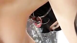 Shaving lesbians - with latex and BDSM