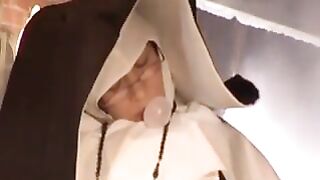 What are these two young girls doing in a church?