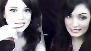 Sister playing webcam