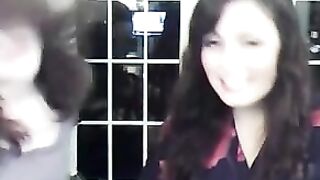 Sister playing webcam