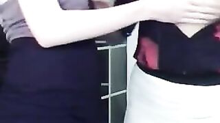 Sister playing webcam