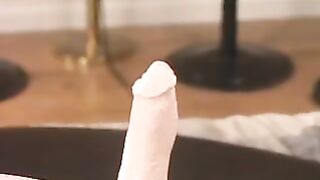 Hot thick blonde has a great time while riding the sybian