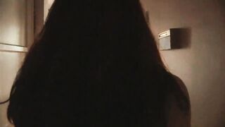 Hungry redhead licks brunette's pussy juices in bed