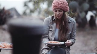 Teacher And An Ebony Student Camping