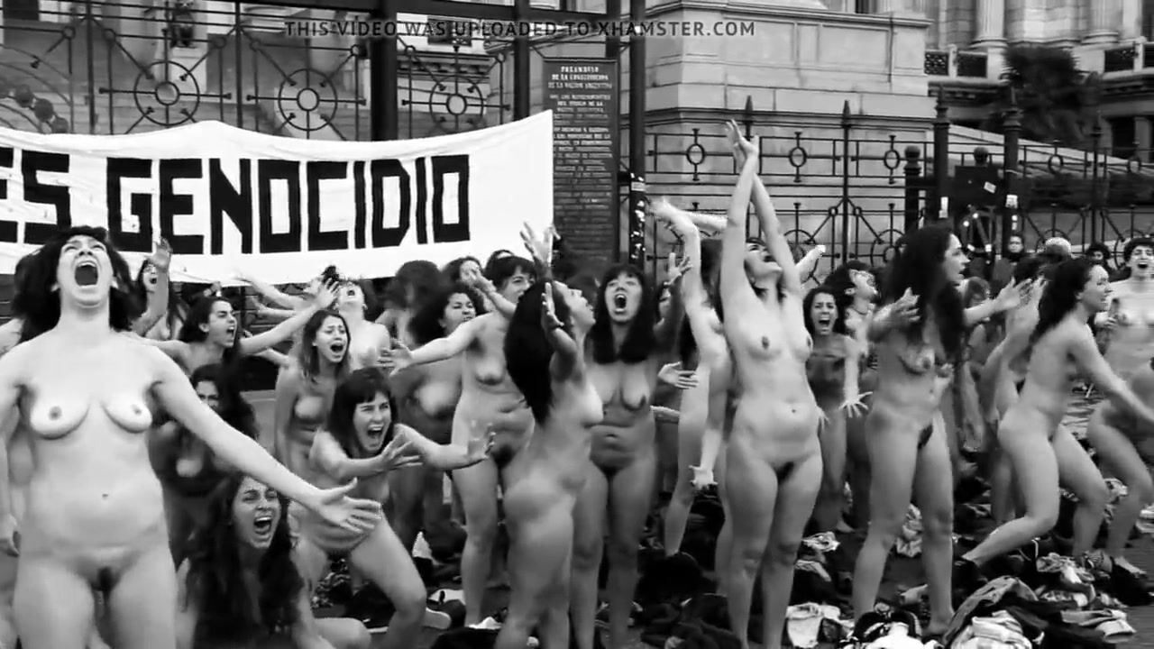Groups Of Nude Lesbians - Naked women group shouting at Argentina - Lesbian Porn Videos