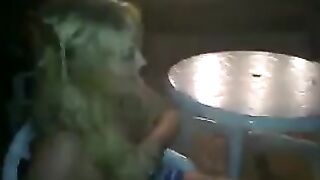 Friends expose and lick nipple of embarrassed busty girl