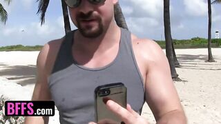 BFFS - Cute Teens Hit The Beach For Fortunate Man They Can Screw And Cure Their Itch