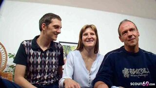 Inexperienced German Cuckold let his Anorexic wife Bang Stranger