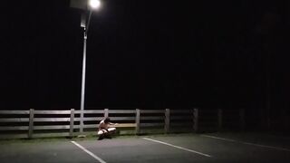Public masturbation at night!