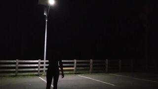 Public masturbation at night!
