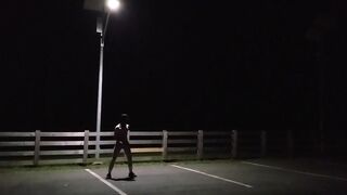 Public masturbation at night!