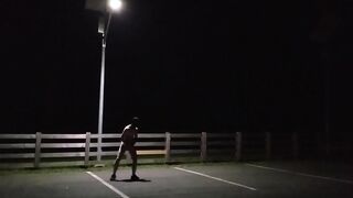 Public masturbation at night!