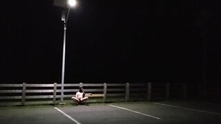 Public masturbation at night!