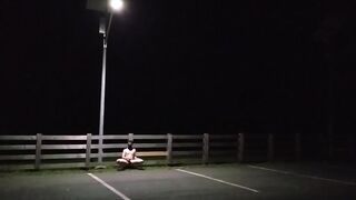 Public masturbation at night!