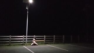 Public masturbation at night!