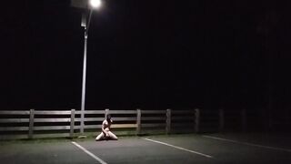 Public masturbation at night!