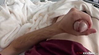 Trixi Brooks joins her stepbro in his room to masturbate.The man grabs her large titties.The blond stepsis gives him oral-sex previous to riding his large dick.