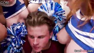 Peeping tom is caught by five sexually excited cheerleader mother i'd like to fuck besties and they now wanna suck his large wang.The large bazookas cougars line up to get drilled