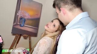 Astounding artist Novella Night paints and gets anal creampie [full vid accessible] - Carlo Duro