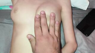 Stepsister craves me to masturbate her constricted vagina with my finger
