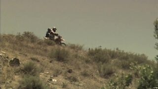 Golden-haired cutie sucks and rides a giant penis on the grass whilst out on picnic