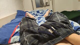 Teen male morning masturbation