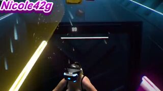 Nicole42g plays Beat Saber. S1 Ep1b: "Boundless" Playing in Brassiere! Difficulty Normal:)