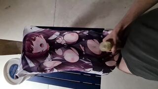 banging my dakimakura in the public attic