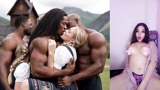 Blond mother I'd like to fuck takes 2 huge rods - Visit the "Ai sexy experience" channel to see the full movie