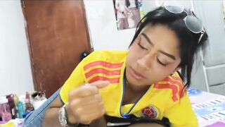 After the game, my stepbrother recorded me giving him a rich fellatio-job