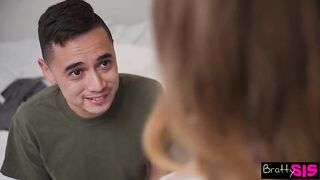 Tall Lucy Foxx Rides Newbie Stepbro Massive Dick Unfathomable To Explosive Creampie