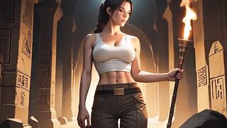 Lara Croft in Search of the Most excellent Rod in an Ai Adaptation