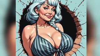 Large Boob Honeys in Swimsuits Art