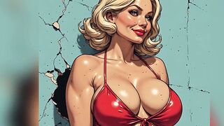 Large Boob Honeys in Swimsuits Art