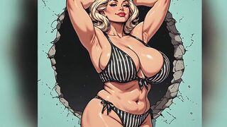 Large Boob Honeys in Swimsuits Art