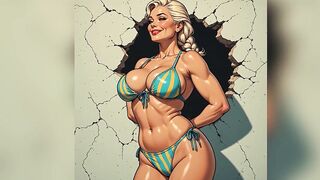 Large Boob Honeys in Swimsuits Art