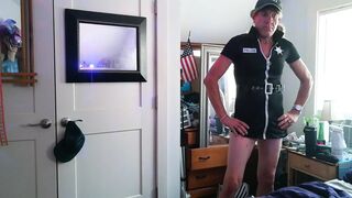 Officer Charlene feeling pleasured