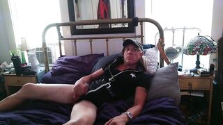 Officer Charlene feeling pleasured